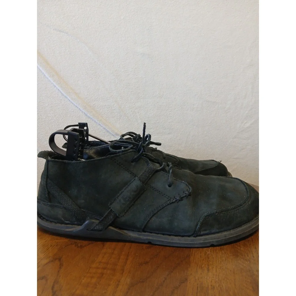 Xero coalton Chukka low leather booy shoe barefoot minimal black suede  mens 8